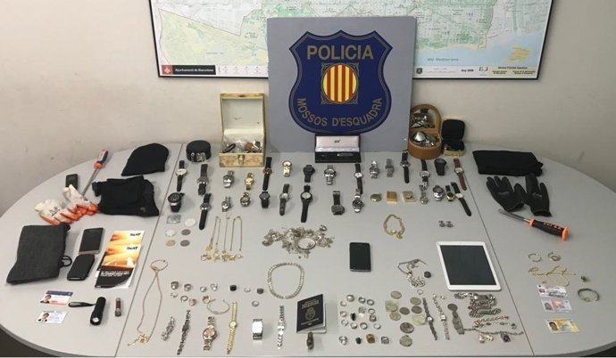 Objectes recuperats pels Mossos d'Esquadra
