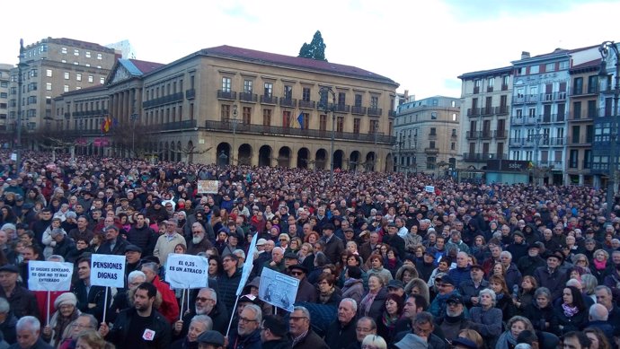 Manifestación en Pamplona en defensa de "unas pensiones dignas"