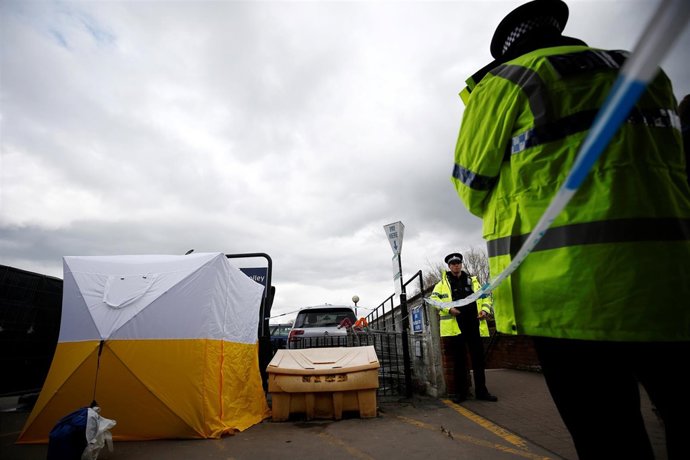 Cordón policial tras el ataque contra el exespía Sergei Skripal