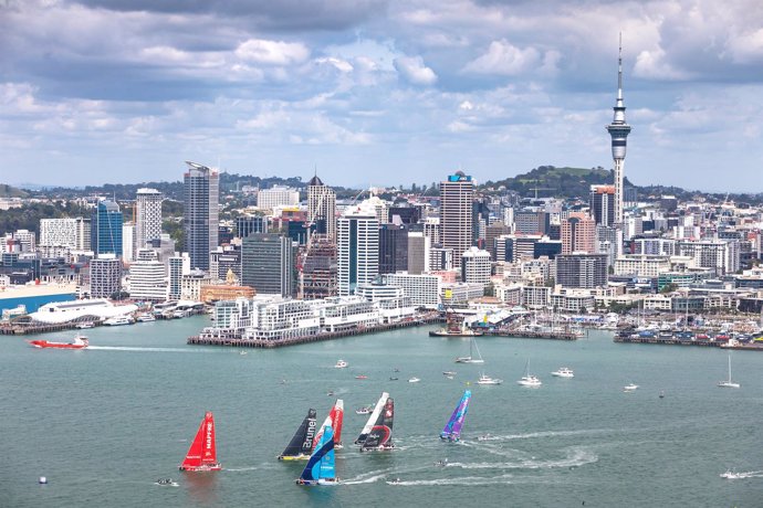 MAPFRE Auckland salida séptima etapa 7 Volvo Ocean Race