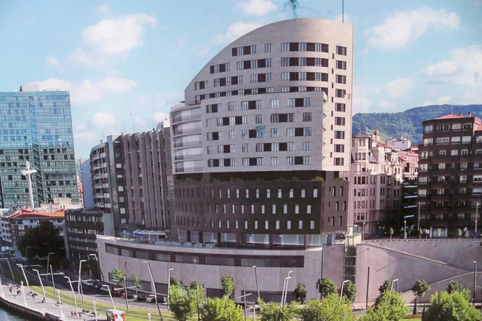 Recreación del futuro hotel Vincci Bilbao