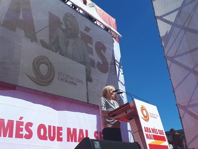 Rosa Maria Sardà en l'acte de SCC a Barcelona