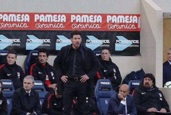 El entrenador del Club Atlético de Madrid, Diego Pablo Simeone