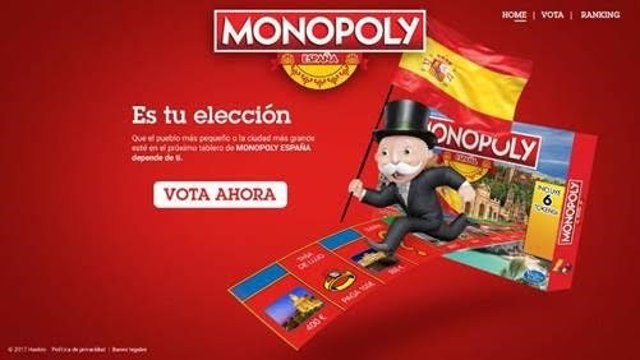 Imagen de la votación para el Monopoly