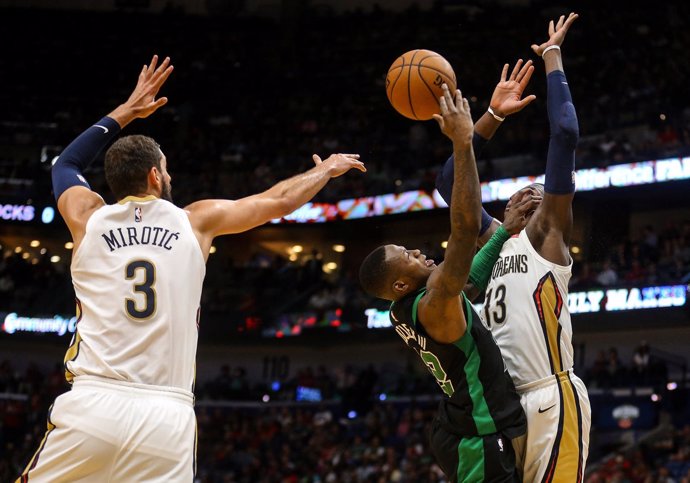 Nikola Mirotic en el New Orleans Pelicans - Boston Celtics
