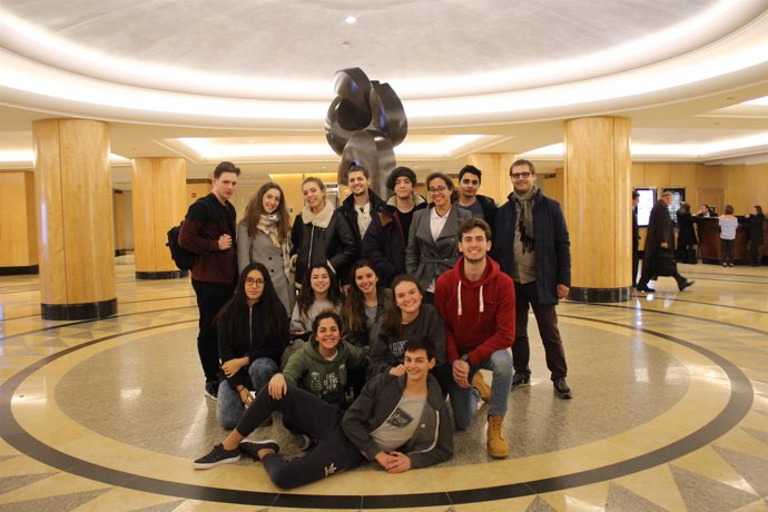 Estudiantes del Colegio Alemán en su viaje a la ONU