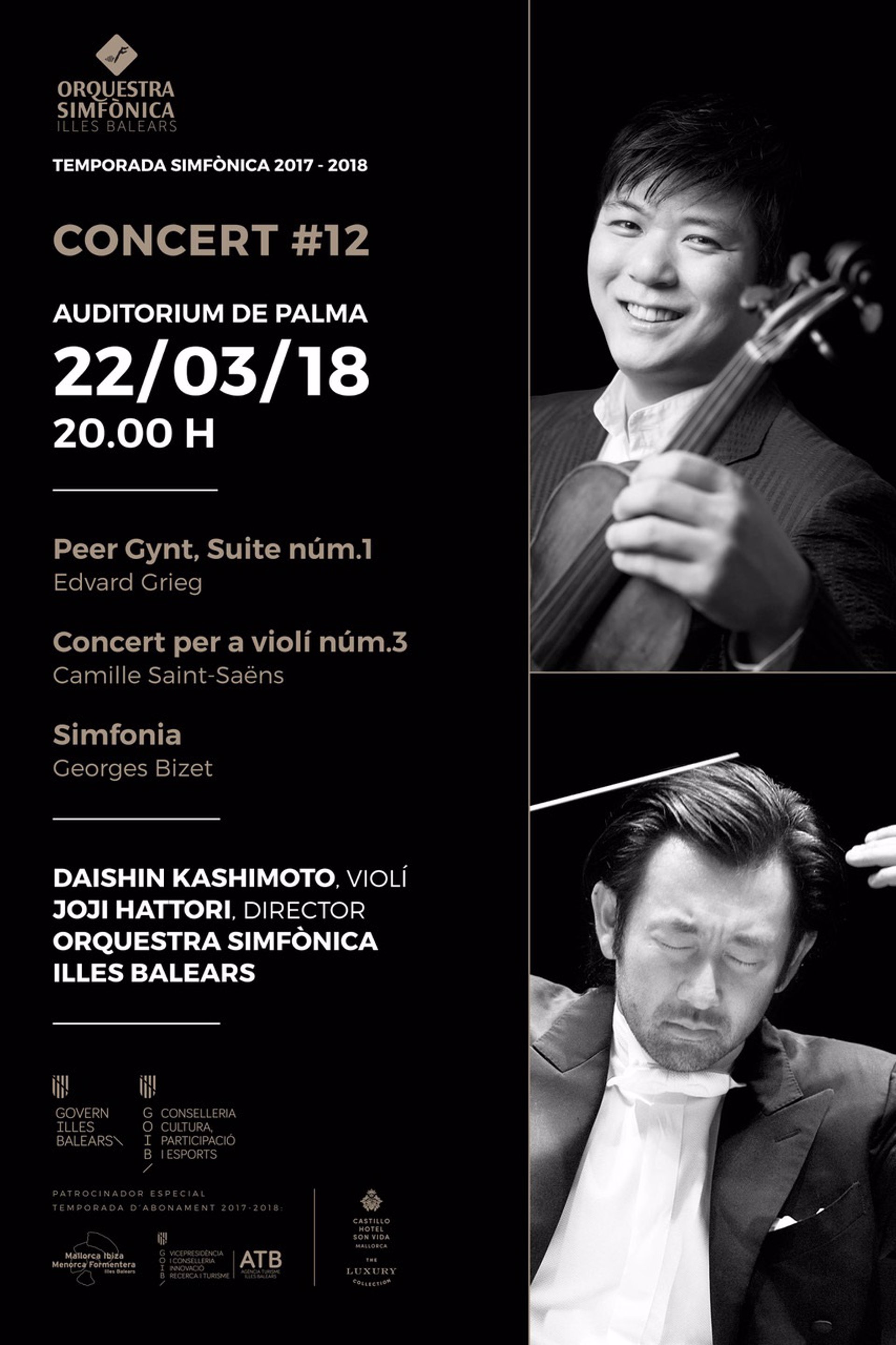 El romanticismo de Edvard Grieg, Camille Saint-Saëns y Georges Bizet protagonizan el duodécimo concierto de la OSIB