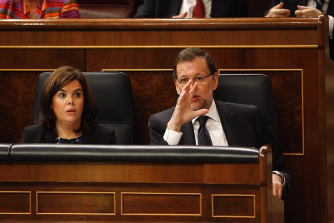 Soraya Sáenz de Santamaría y Mariano Rajoy