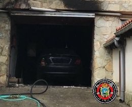Incendio en un garaje 