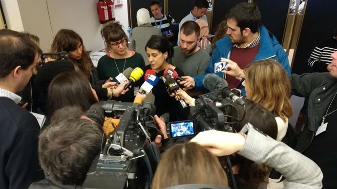 L'exdiputada de la CUP Anna Gabriel a la seu de l'ONU a Ginebra