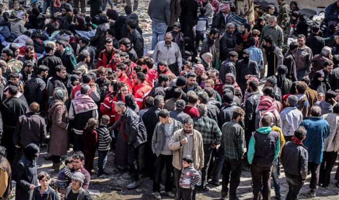 Desplaçats sirians a Ghouta Oriental