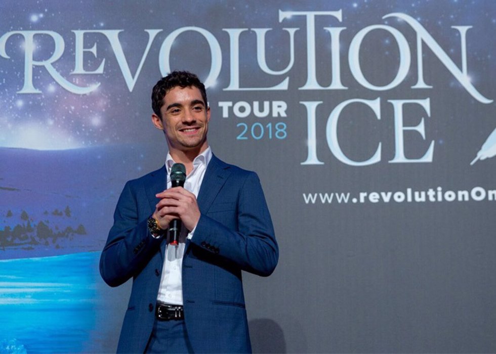 Javier Fernández en la presentación de Revolution Ice Tour 2018