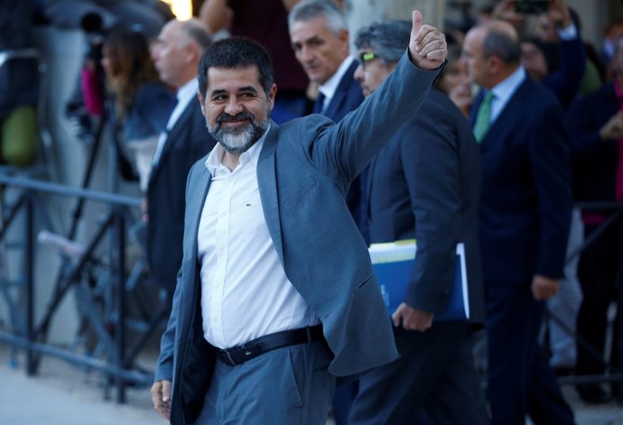 Jordi Sanchez arriba a l'Audiència Nacional per declarar pel procés