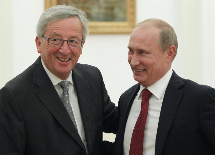 Jean-Claude Juncker y Vladimir Putin en septiembre de 2012