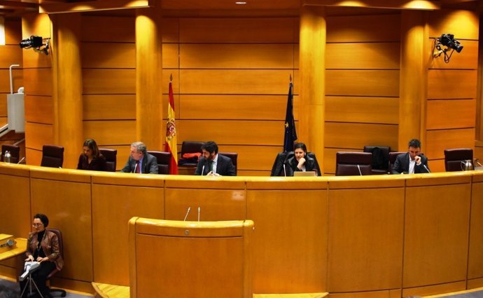 El presidente de la Corporación de RTVE, José Antonio Sánchez, en el Senado