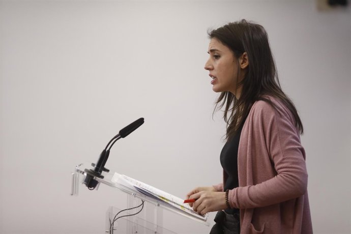 Rueda de prensa de la portavoz de Podemos en el Congreso, Irene Montero