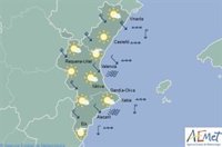 Las temperaturas caen hasta los -3 grados en la Comunitat con vientos de hasta 70 km/h en el norte