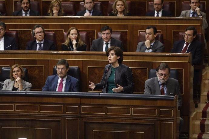 Rajoy y Santamaría en la sesión de control al Gobierno en el Congreso