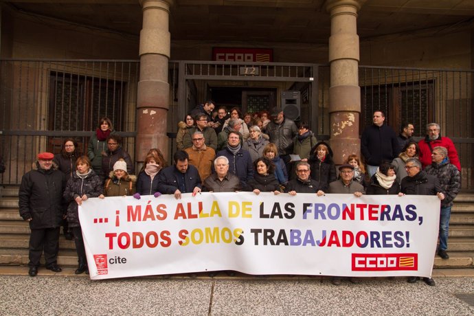 Concentración de CCOO Aragón en el Día contra el Racismo 