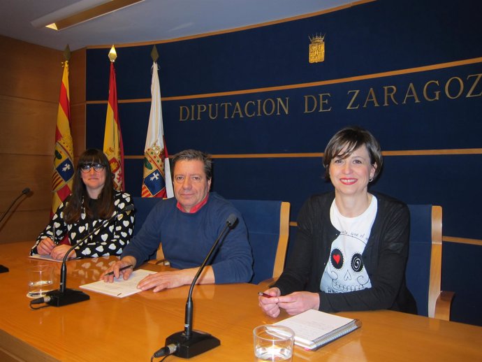 Abellán, Salueña y Larrubia han presentado las visitas teatralizadas sobre Goya