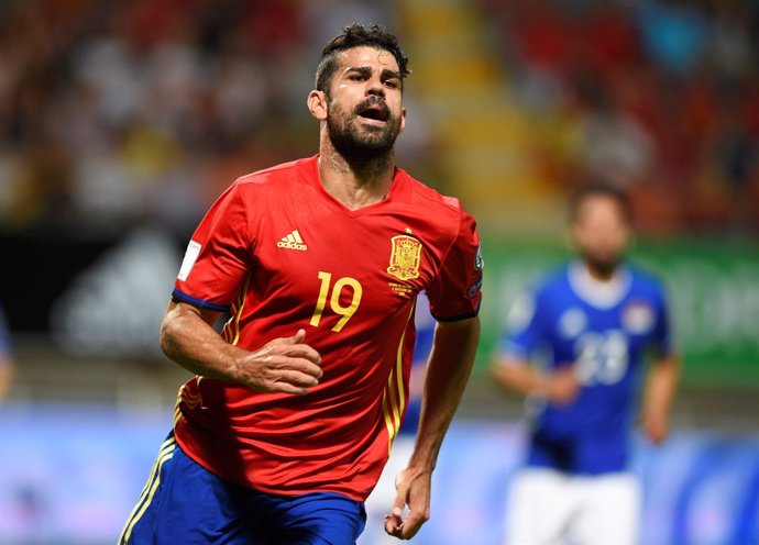 Diego Costa con la selección española frente a Liechtenstein