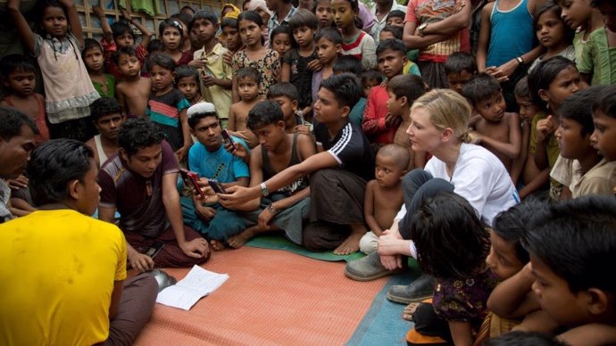Cate Blanchett en una misión de ACNUR
