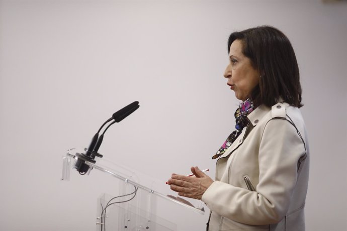 Rueda de prensa en el Congreso de la portavoz del PSOE, Margarita Robles