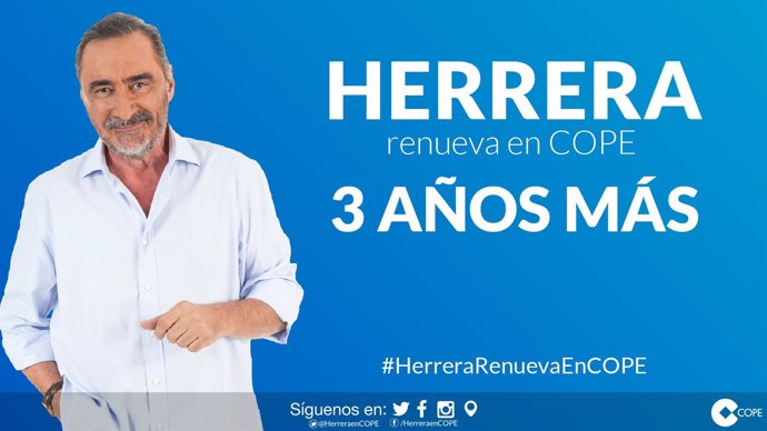 Carlos Herrera renueva el contrato con COPE por tres años más