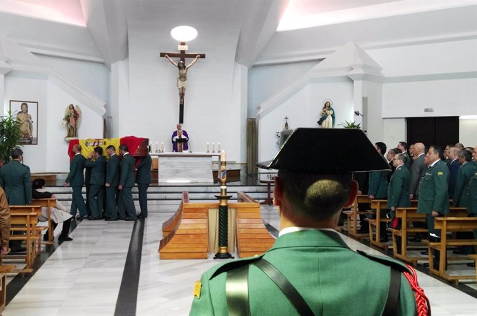 Funeral del guardia civil malagueño fallecido en Guillena por el temporal