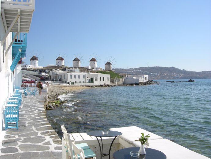 Mykonos, Grecia, Vacaciones, Mediterráneo, mar, costa