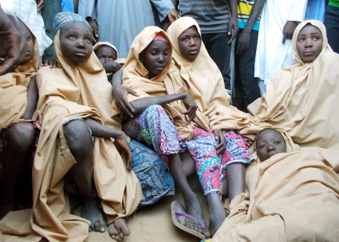 Niñas liberadas por Boko Haram en Dapchi