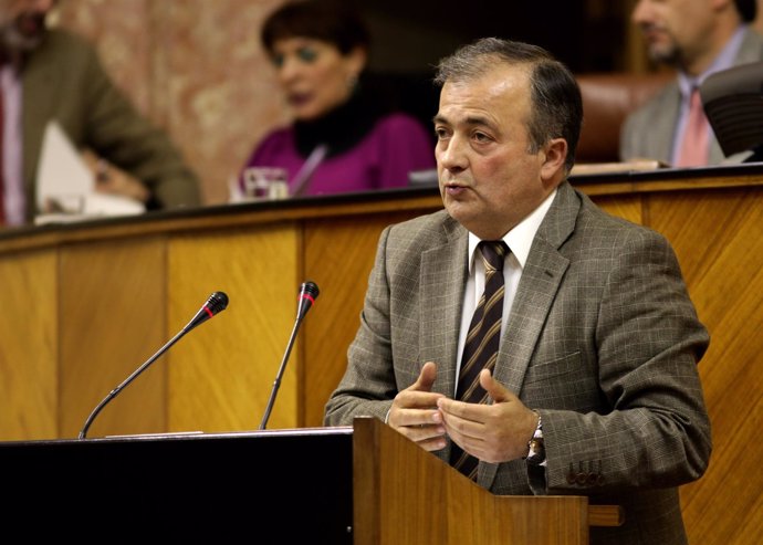 El diputado del PSOE-A Francisco José Vargas, en el Pleno del Parlamento