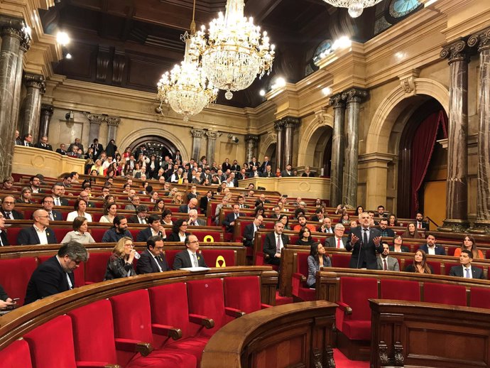 Pleno del Parlament de investidura de Jordi Turull (JxCat) en primera vuelta