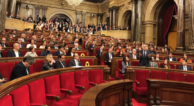 Pleno del Parlament de investidura de Jordi Turull (JxCat) en primera vuelta