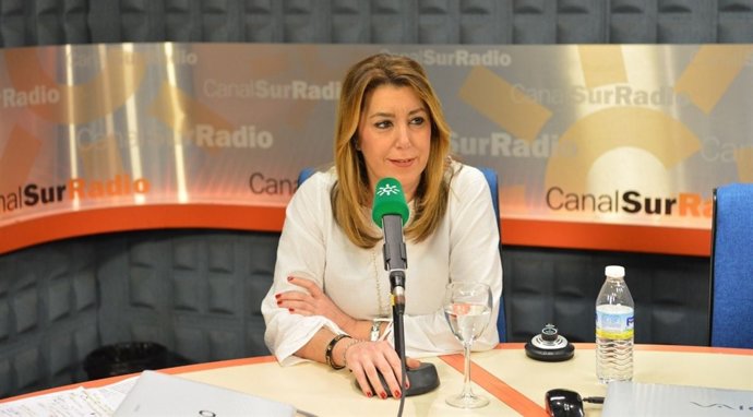 Susana Díaz, presidenta de la Junta, en una entrevista radiofònica