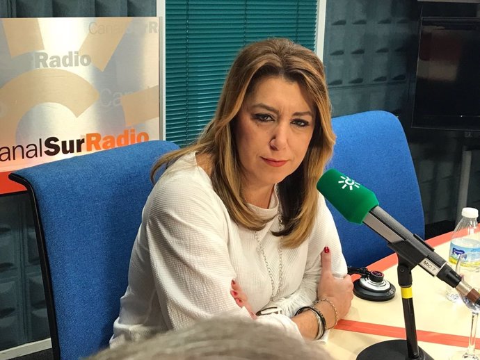 La presidenta de la Junta de Andalucía, Susana Díaz, en entrevista radiofónica
