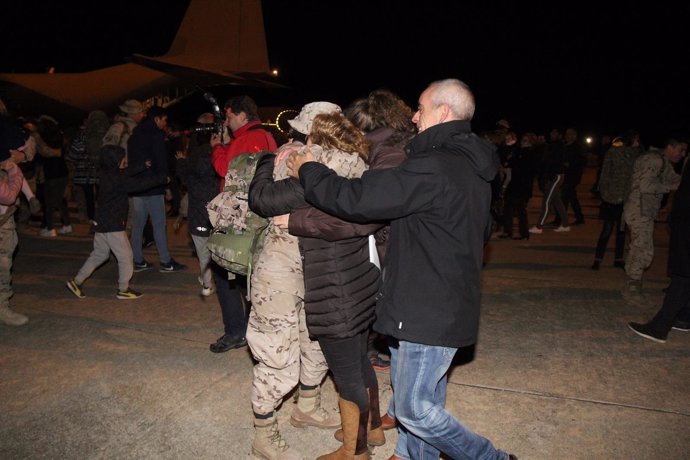 Militares a su llegada a Salamanca. 23-03-18