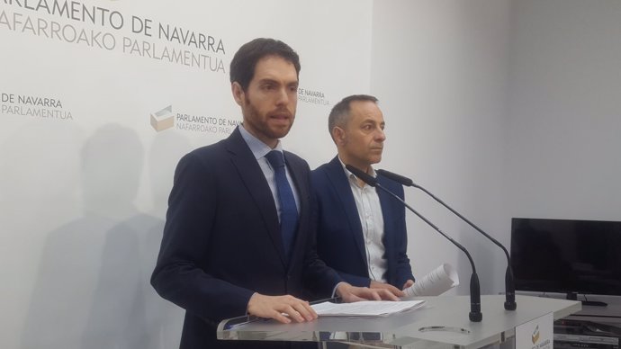 Sergio Sayas y Juan Luis Sánchez de Muniáin, parlamentarios de UPN.