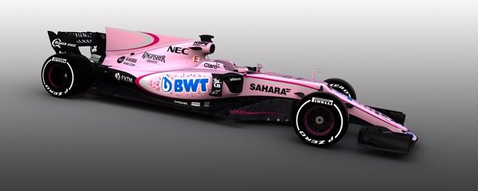 Nuevo coche rosa de Force India