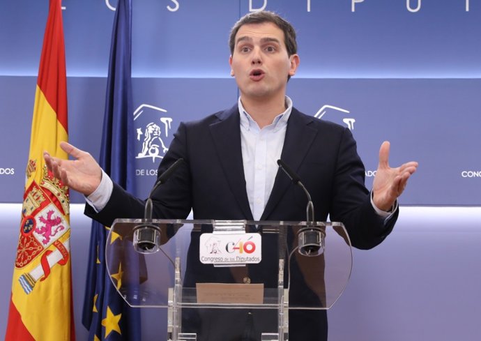 Roda de premsa d'Albert Rivera al Congrés