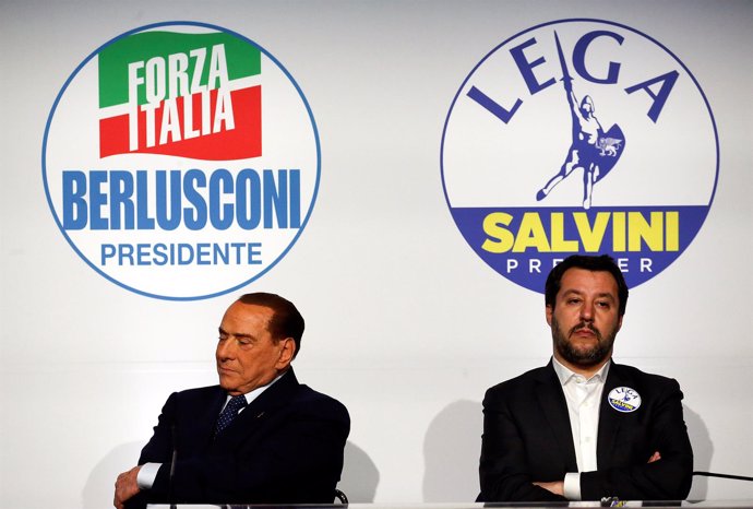 Silvio Berlusconi y Matteo Salvini