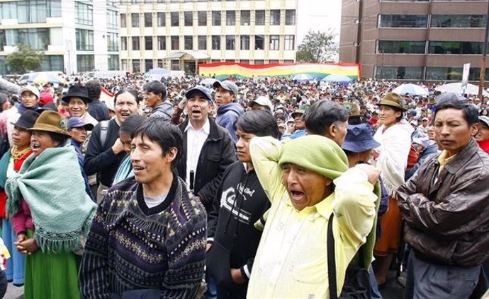 Indigenas protestas ecuador conaie