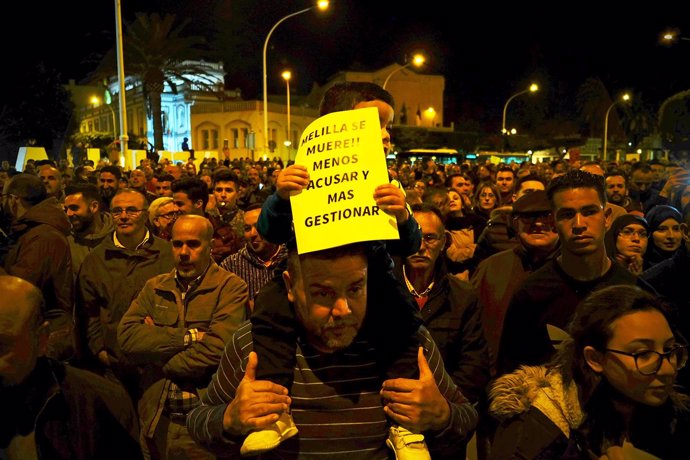 Manifestación de la Plataforma de Empresarios de Melilla