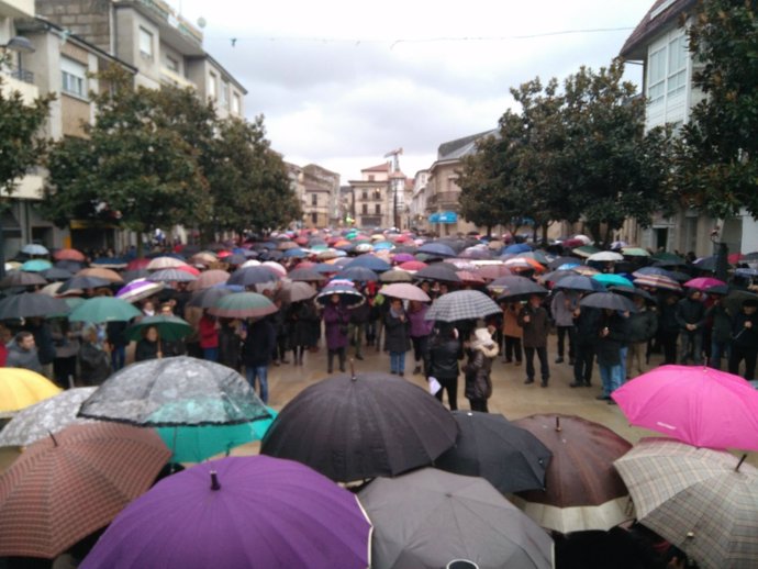 Imagen de la manifestación por la sanidad celebrada en Verín