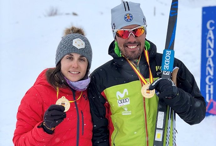 La esquiadora aranesa Marta Cester y el tolosano Imanol Rojo