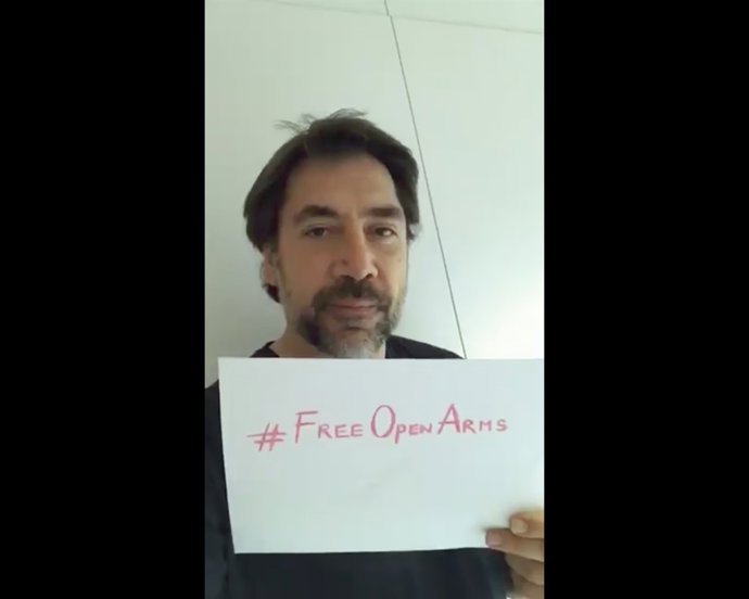 L'actor Javier Bardem en suport a l'ONG Proactiva Open Arms