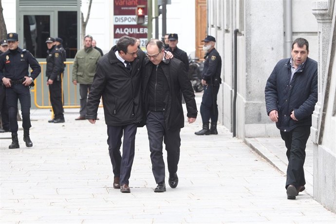 Josep Rull y Jordi Turull llegan al Supremo por la vista del procés