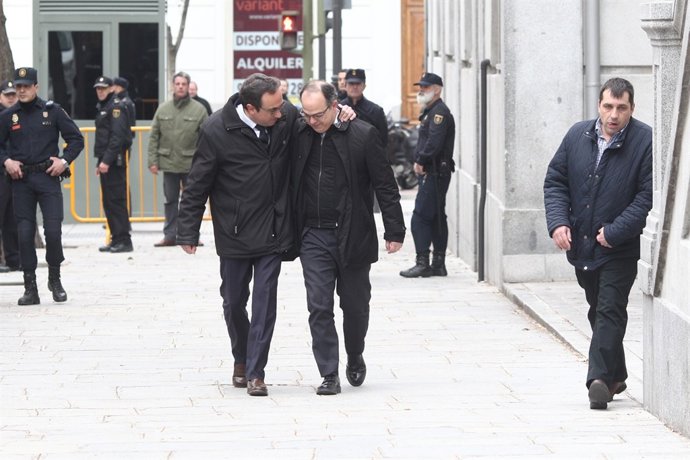 Josep Rull i Jordi Turull arriben al Suprem per la vista del procés