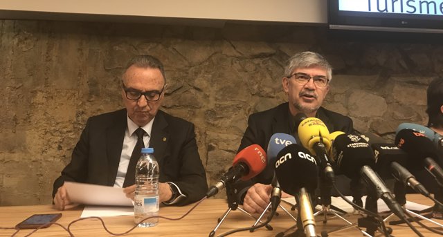 Joan Gaspart (Turisme de Barcelona) i el regidor Agustí Colom