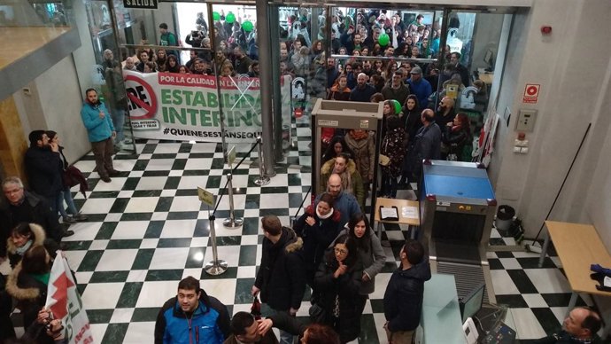Reciente Protesta de docentes interinos en Granada